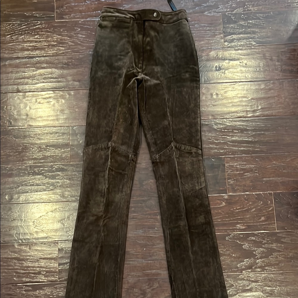 Wilson Brown Women's suede leather Jeans